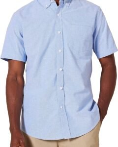 Camisa cielo manga corta hombre