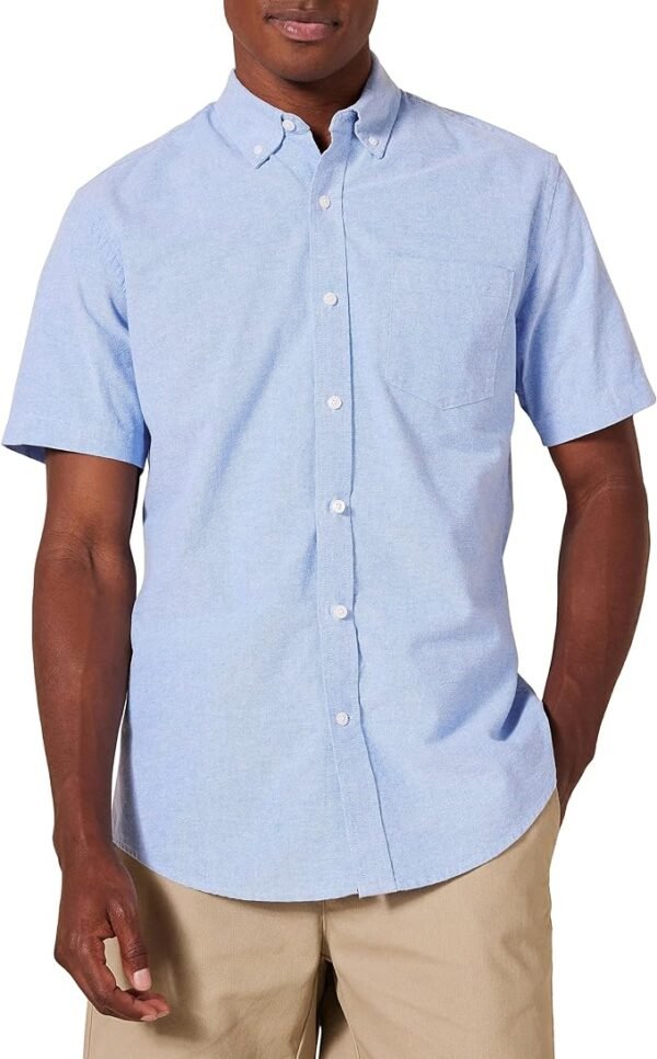 Camisa cielo manga corta hombre