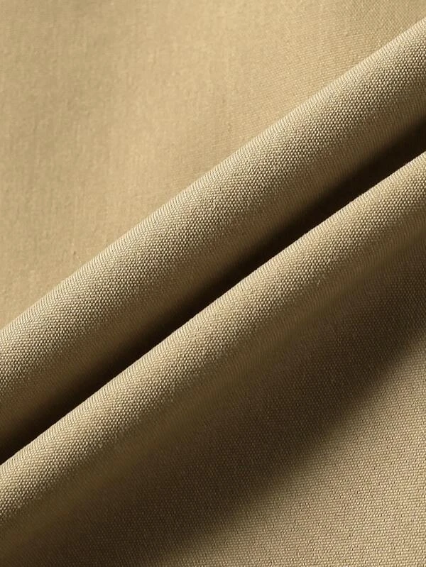 Chicos Camisa con dise?o de parche de letra con bolsillo delantero & Shorts sin camiseta - Imagen 3