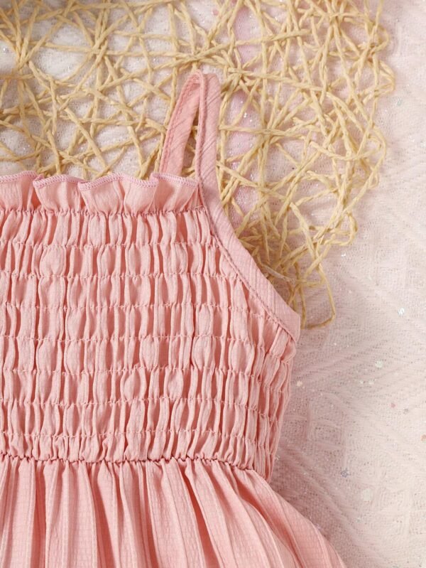 Bebé Vestido de tirantes con fruncido ribete - Imagen 3
