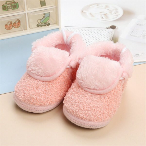Zapatos de felpa de color s?lido para beb?