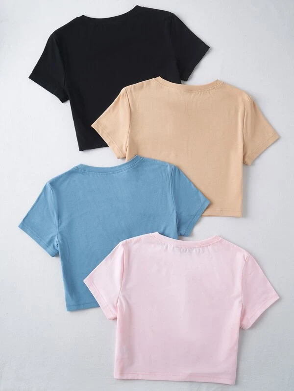 Camiseta corta unicolor - Imagen 2