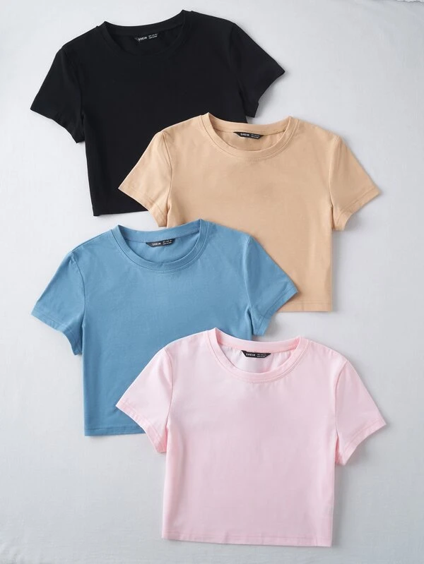 Camiseta corta unicolor - Imagen 3