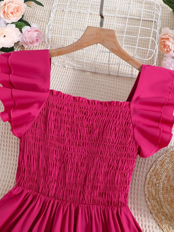 Vestido con corpi?o con fruncido bajo con fruncido - Imagen 5