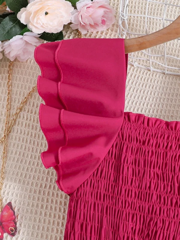 Vestido con corpi?o con fruncido bajo con fruncido - Imagen 3