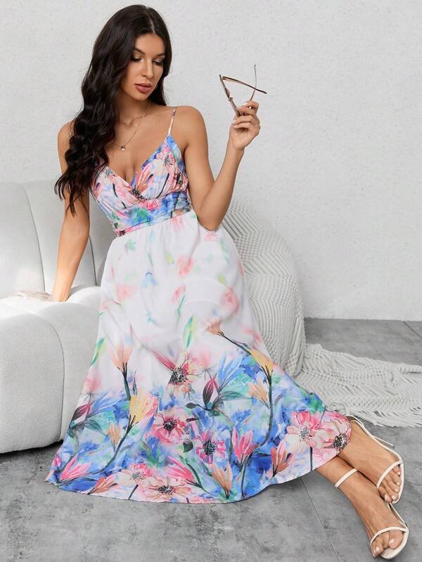 Vestido de tirantes con estampado floral - Imagen 5