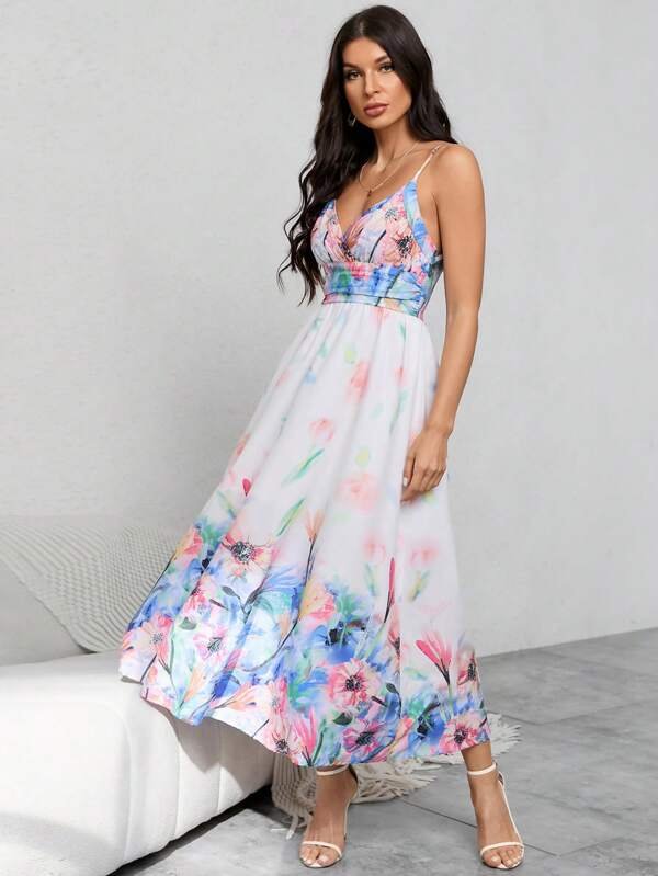 Vestido de tirantes con estampado floral - Imagen 4
