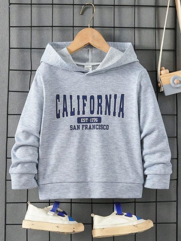 Sudadera deportiva con mangas largas, casual suelto adecuado, gris, oto?o.