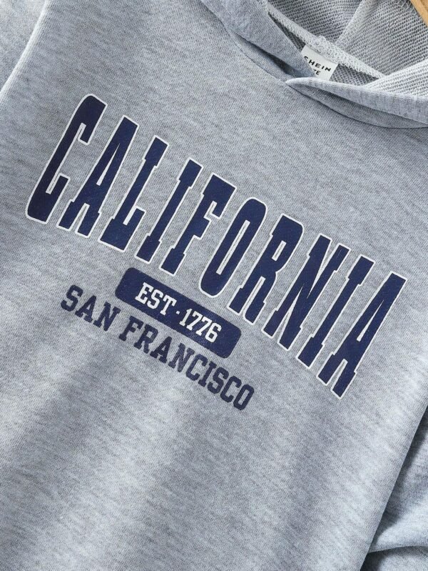 Sudadera deportiva con mangas largas, casual suelto adecuado, gris, oto?o. - Imagen 4