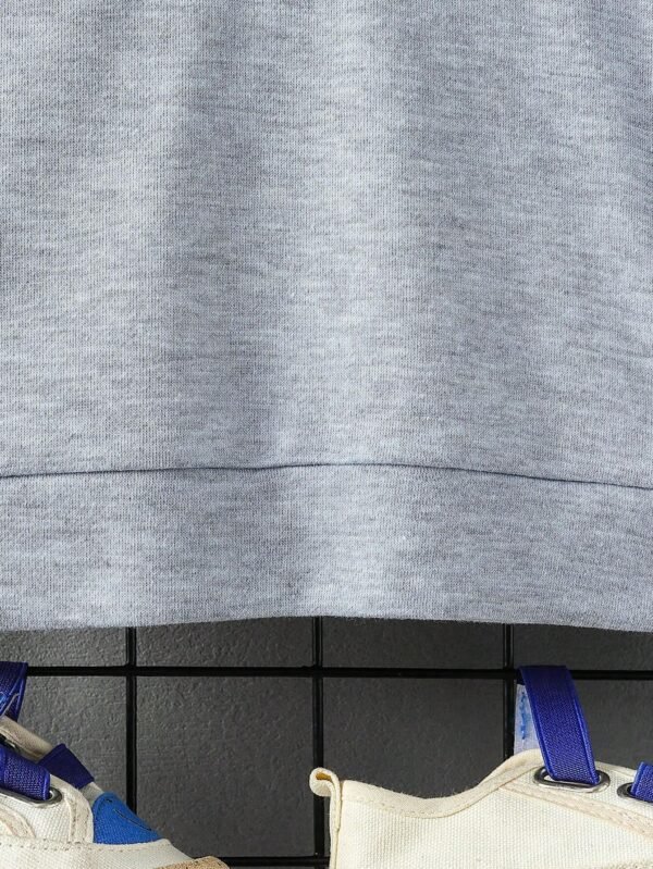 Sudadera deportiva con mangas largas, casual suelto adecuado, gris, oto?o. - Imagen 6