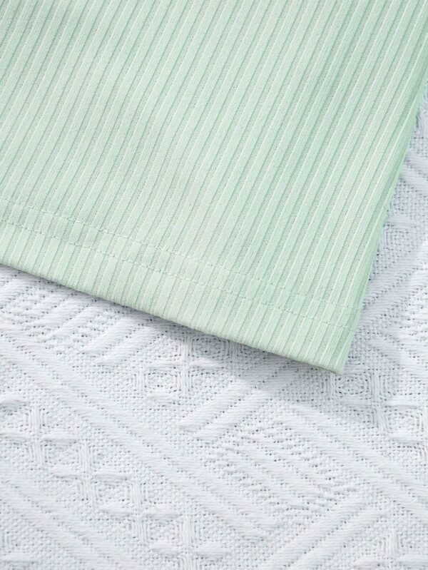 Camiseta ribete con fruncido de cuello alto - Imagen 5