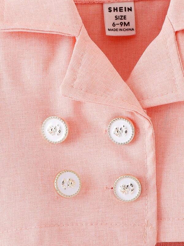 Beb? ni?a Pantalones con blazer de doble botonadura - Imagen 3