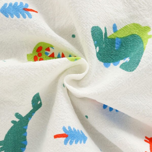 Top y pantalones cortos con cuello alto y estampado de dinosaurio para beb? ni?o - Imagen 3