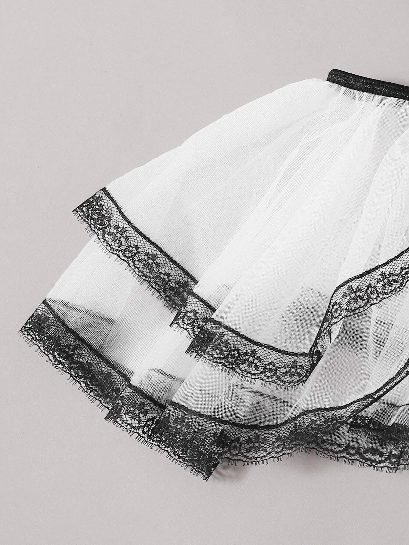 3 piezas body teddy de traje con malla con encaje floral con puño de mano - Imagen 3