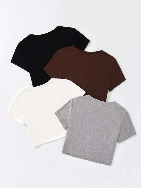 Camiseta corta unicolor - Imagen 2