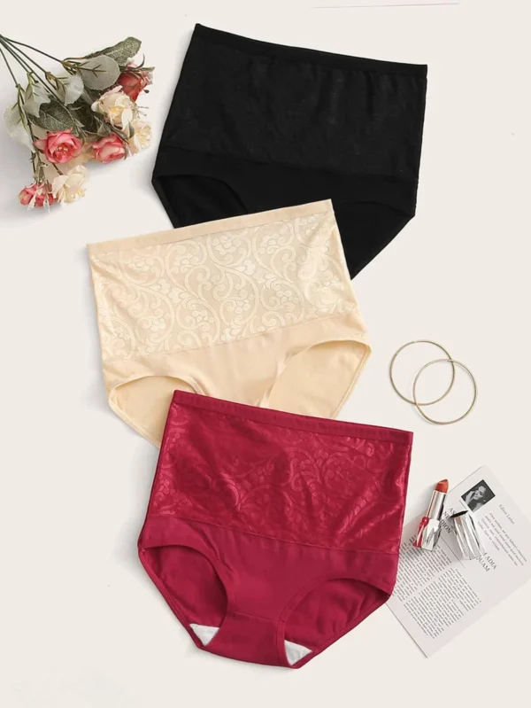 Bragas de cintura alta floral