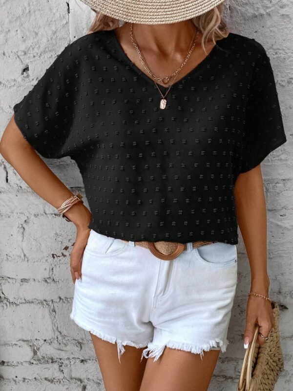 Blusa de lunares de manga murci?lago - Imagen 3