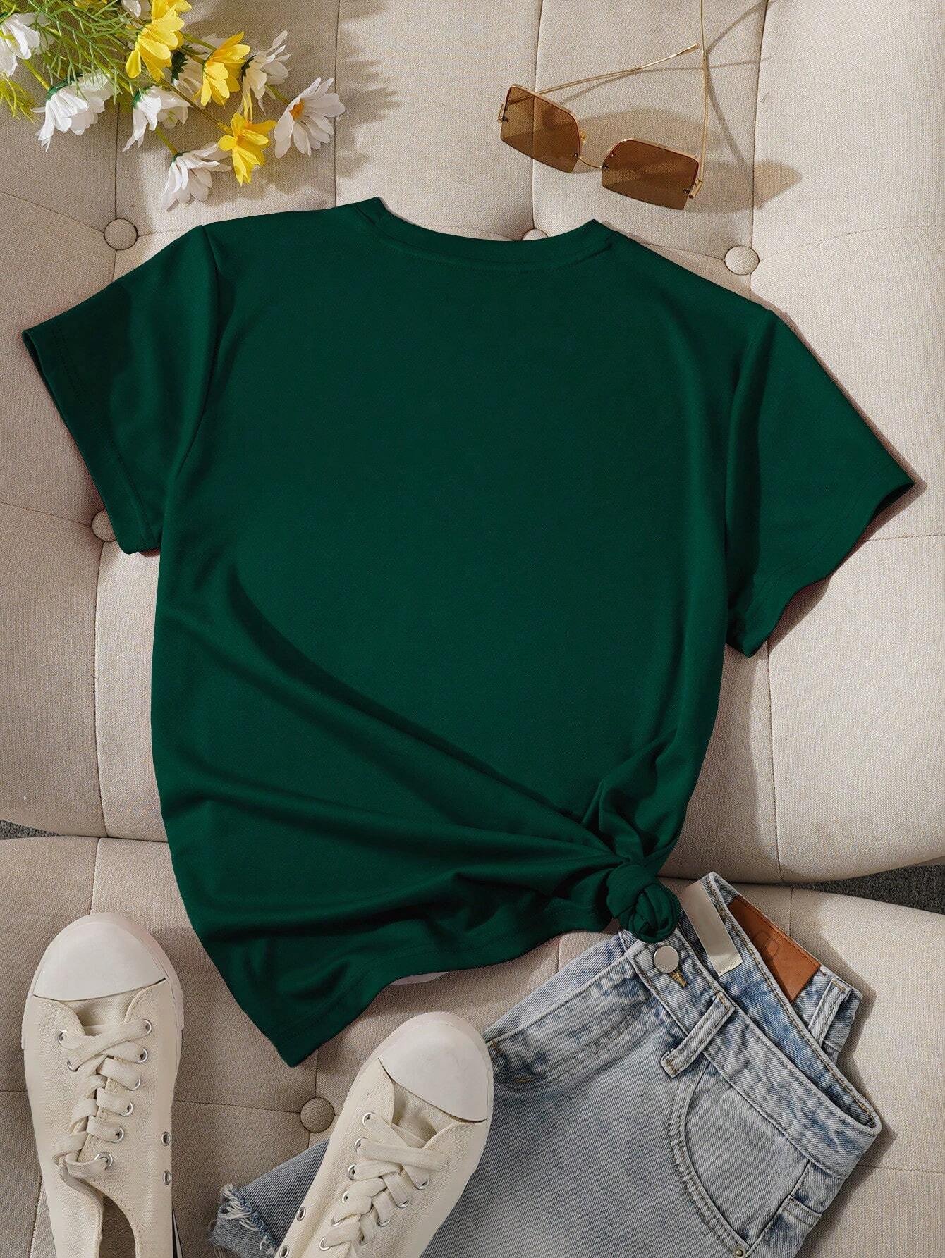 Camiseta con estampado de coraz?n colores y letras - Imagen 2