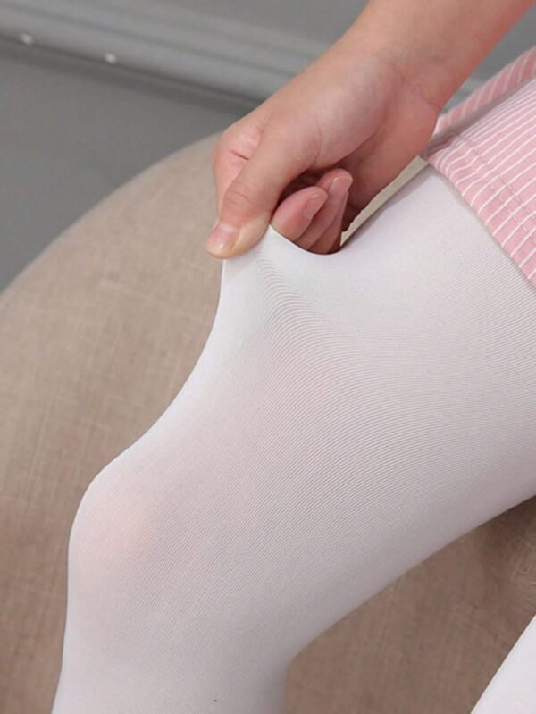 Mallas De Terciopelo Blanco Para Ni?os, De Ajuste Ce?ido - Imagen 3