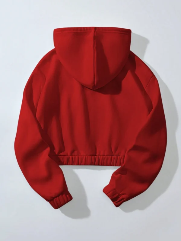 Capucha con estampado de letra con forro t?rmico con cord?n - Imagen 2