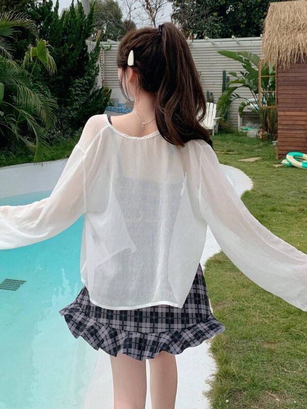 Kimono S?lido Con Frente Abierto - Imagen 2