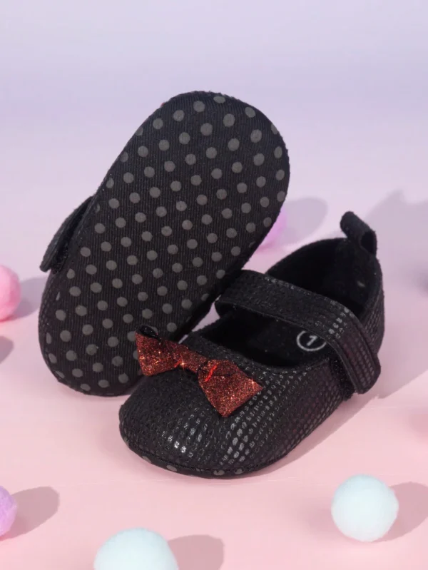 Zapatillas De Beb? Con Lazo Brillante Estilo Fiesta Lindo - Imagen 3