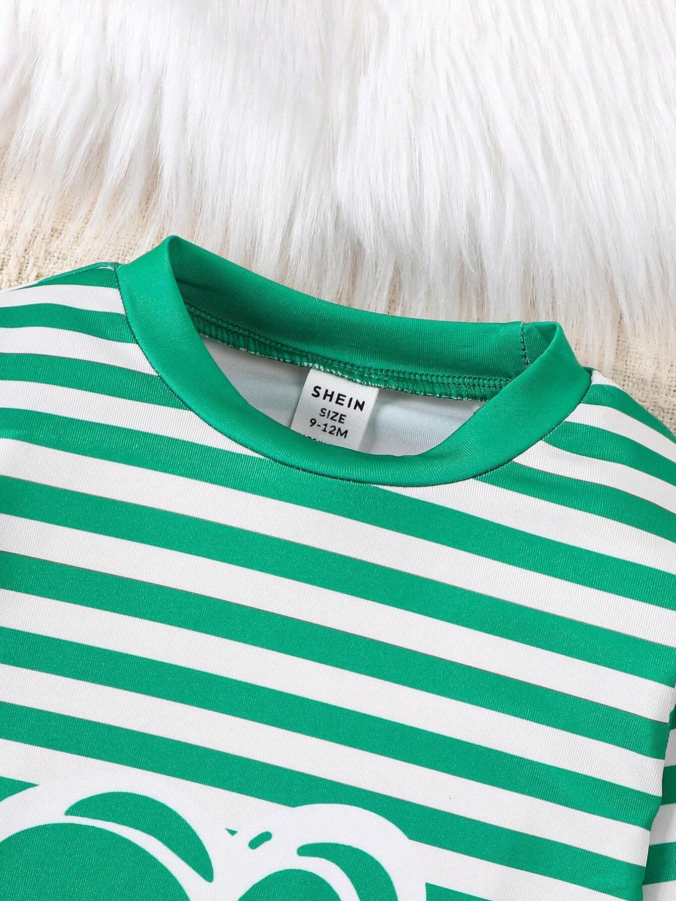 Conjunto De Sudadera Y Pantal?n Con Estampado De Letras Y Corazones Para Beb? Ni?o - Imagen 3