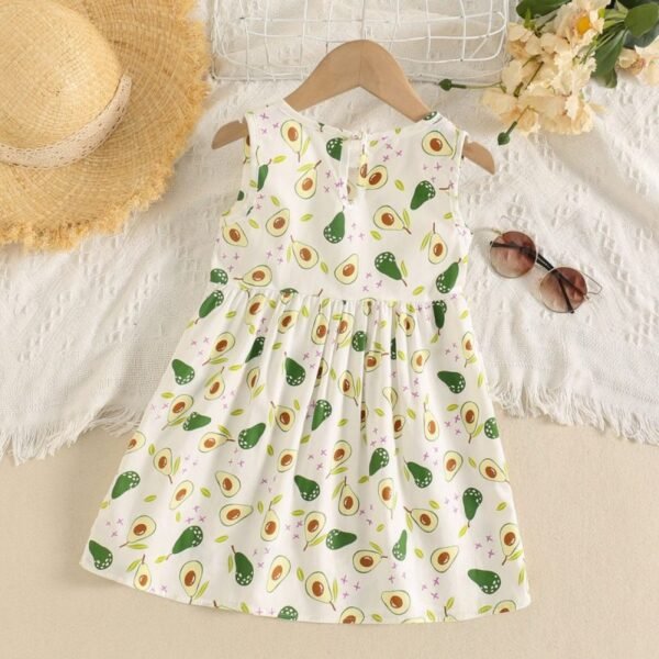 Vestido sin mangas con estampado floral para ni?a peque?a - Imagen 2