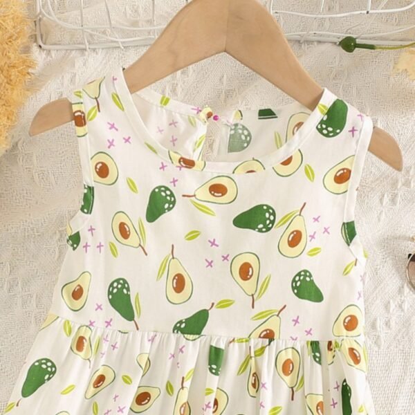 Vestido sin mangas con estampado floral para ni?a peque?a - Imagen 3