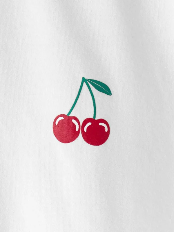 Camiseta Para Chicas Pre-adolescentes Con Estampado De Cerezas - Imagen 3
