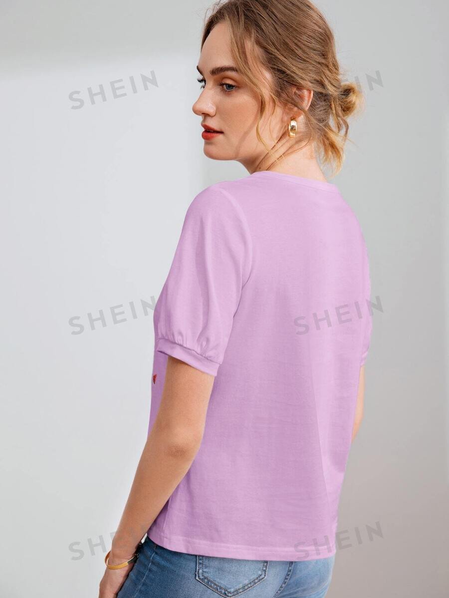 Camiseta de manga farol sand?a con bordado - Imagen 2