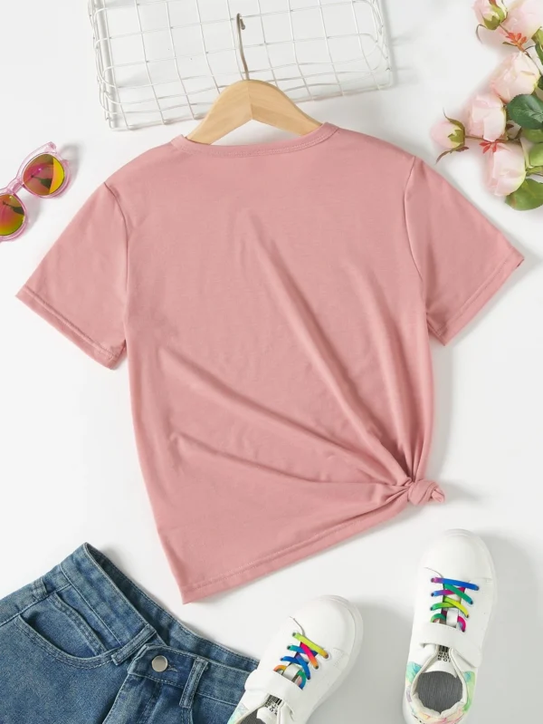 Camiseta de manga corta con estampado de coraz?n - Imagen 2