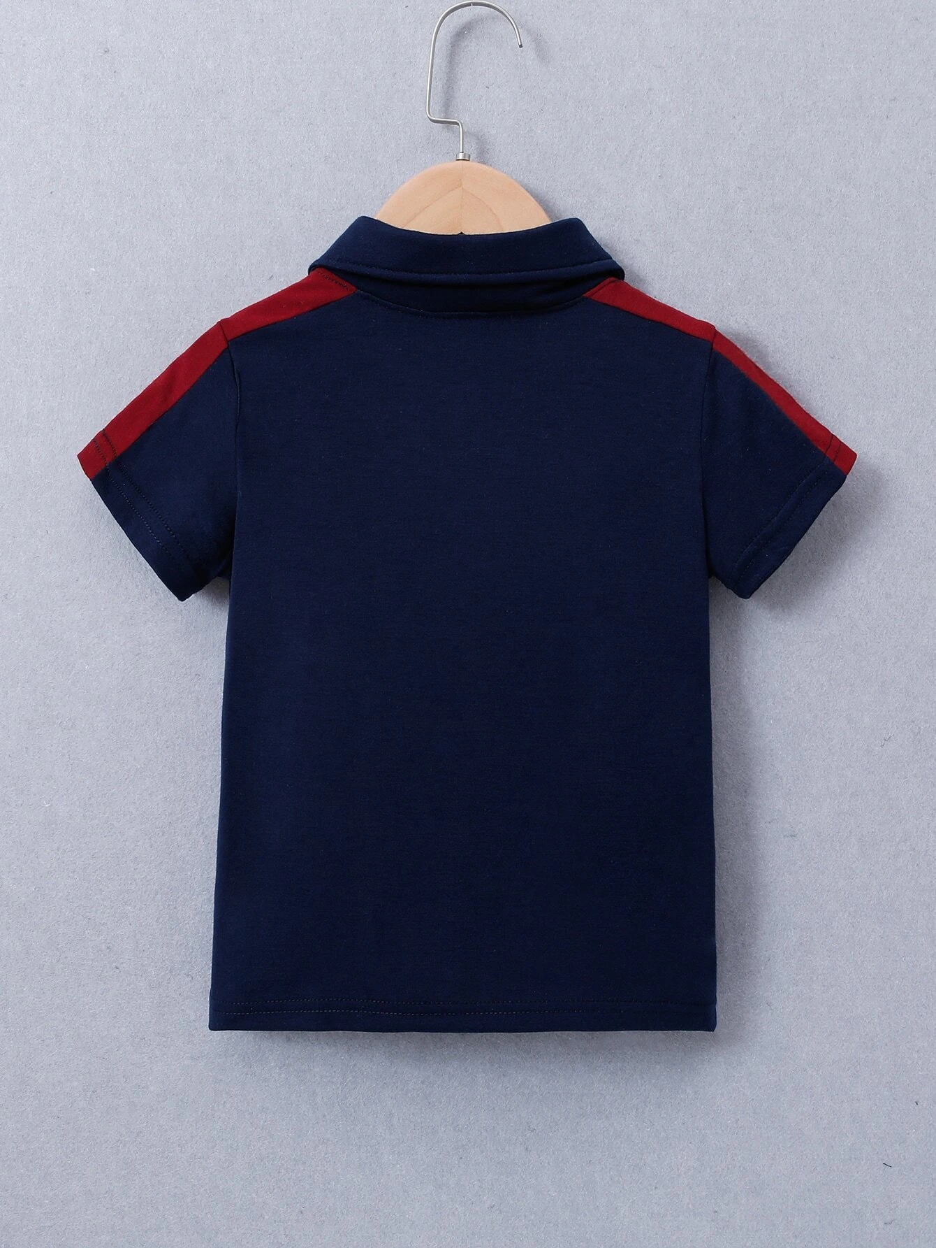 Camisa polo con costura lateral en contraste - Imagen 2