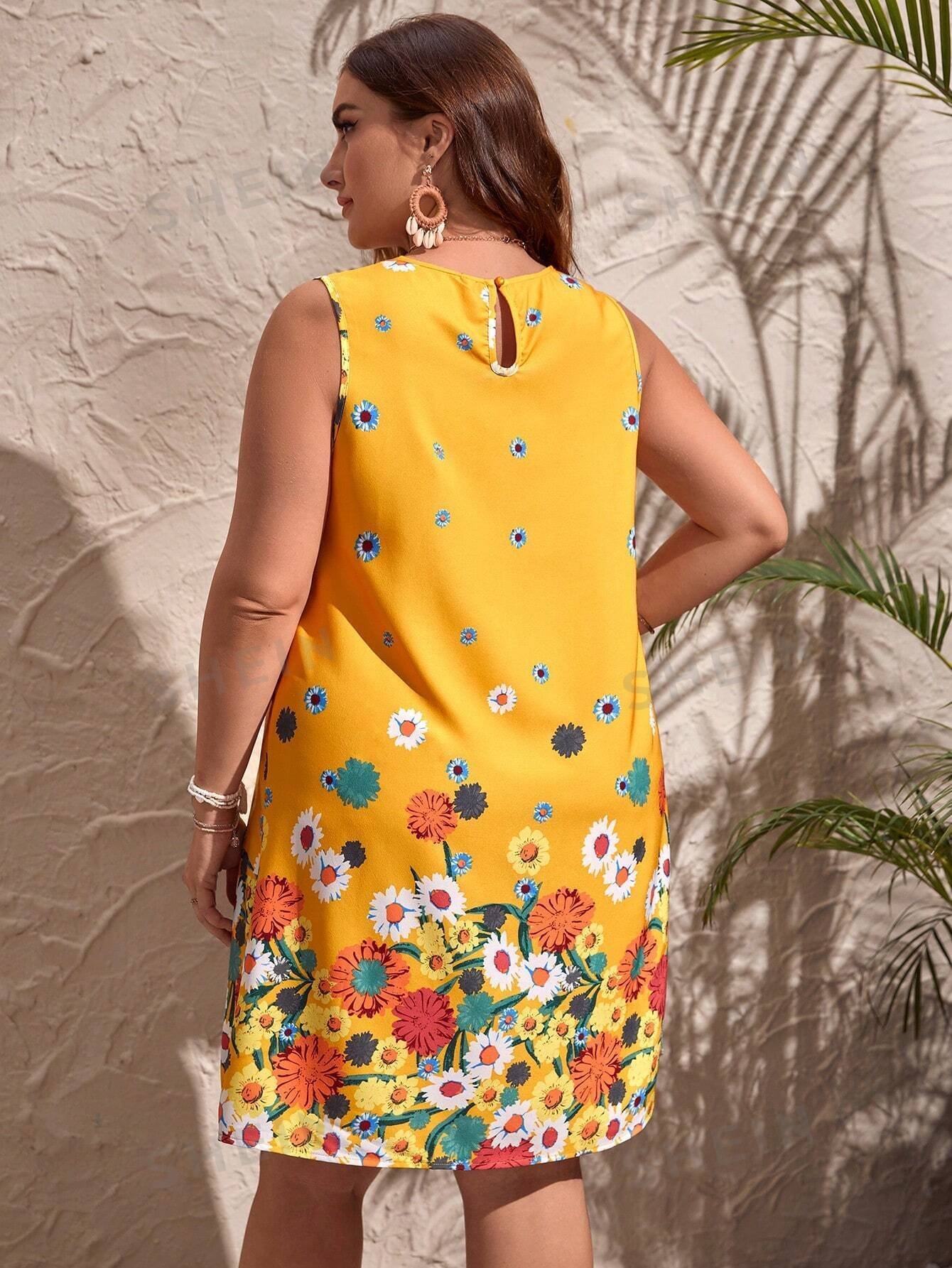 Vestido De Tanque Con Estampado Floral Verano - Imagen 2