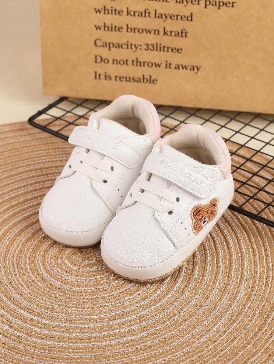 1 Par De Zapatillas De Deporte De Pu Con Dise?o De Oso De Dibujos Animados Para Ni?o O Ni?a - Imagen 3