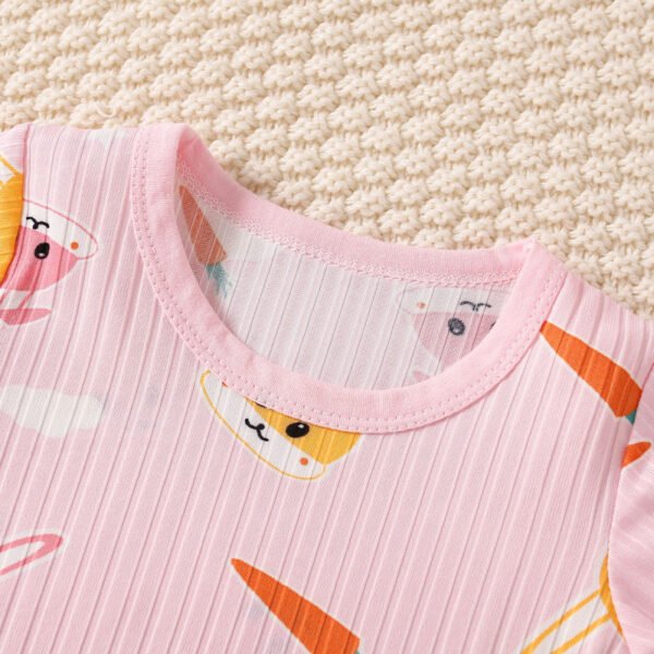 Camiseta de manga corta con estampado de dibujos animados para ni?a - Imagen 3