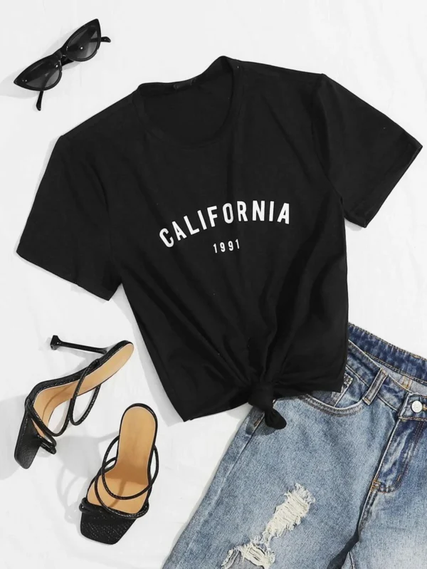 Camiseta n?mero con con estampado de letra