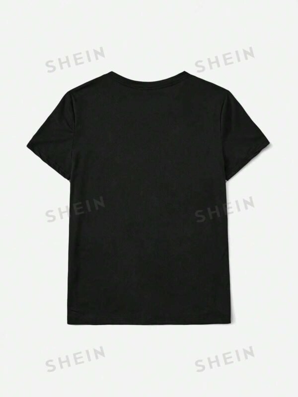 Camiseta con estampado de coraz?n y slogan - Imagen 2