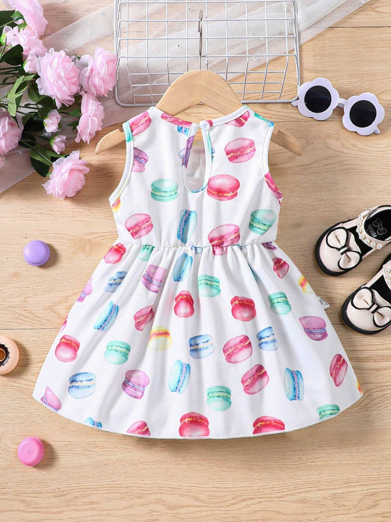 Vestido Sin Mangas Para Beb? Ni?a Con Decoraci?n De Lazo - Imagen 4