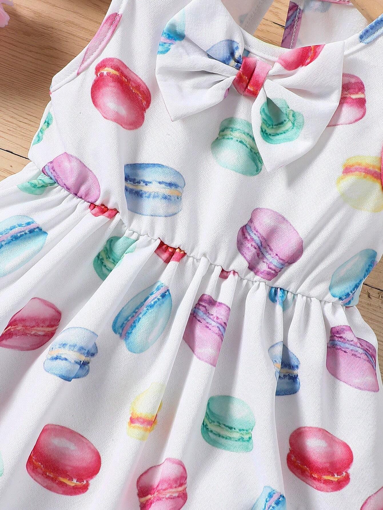 Vestido Sin Mangas Para Beb? Ni?a Con Decoraci?n De Lazo - Imagen 3