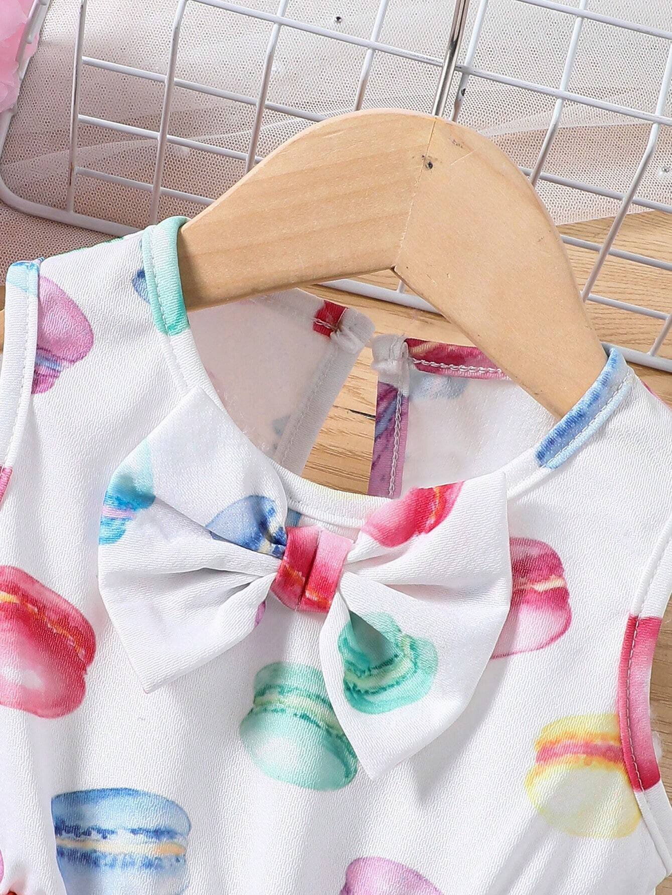 Vestido Sin Mangas Para Beb? Ni?a Con Decoraci?n De Lazo - Imagen 2