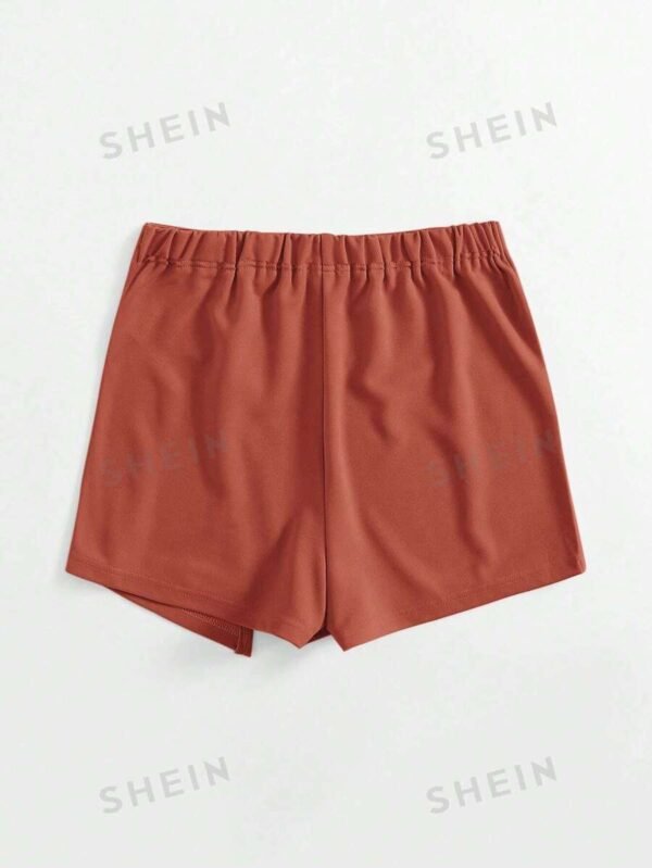 Skort bajo con abertura de cintura el?stica - Imagen 2