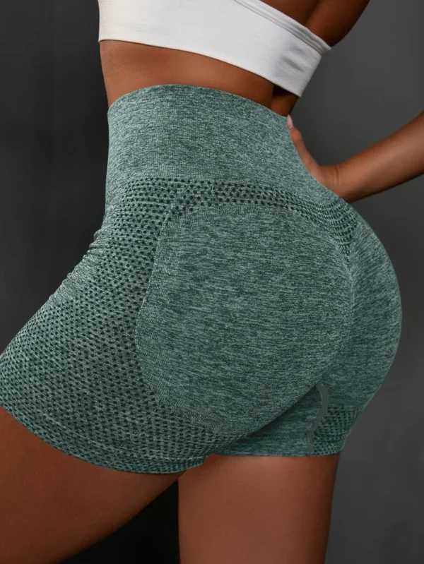 Shorts deportivos elásticos de cintura ancha con teñido espacial - Imagen 2