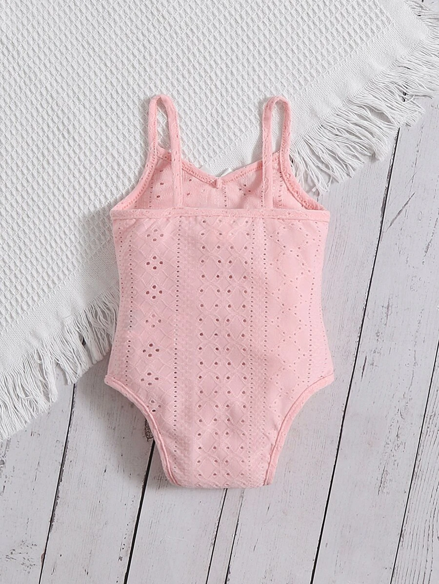 Body de tirantes con lazo frontal para ni?a peque?a - Imagen 2