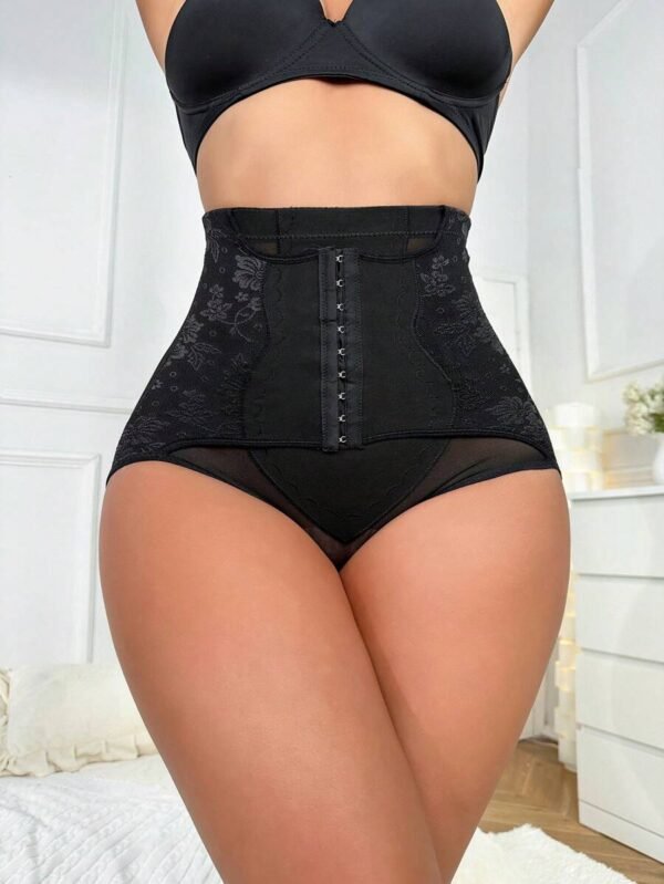 Bragas faja con encaje en contraste de talle alto