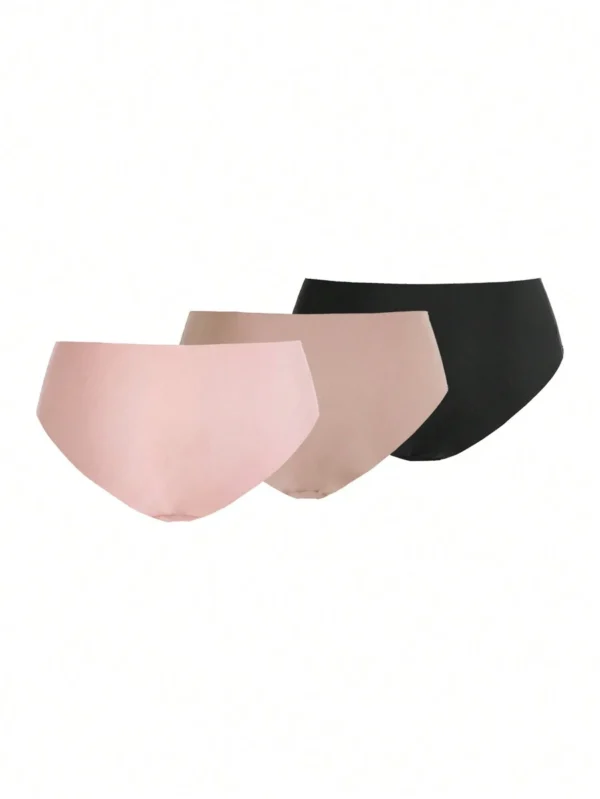3 Piezas Bragas Triangulares Sin Costuras Para Mujer Con Estampado De Letras - Imagen 2