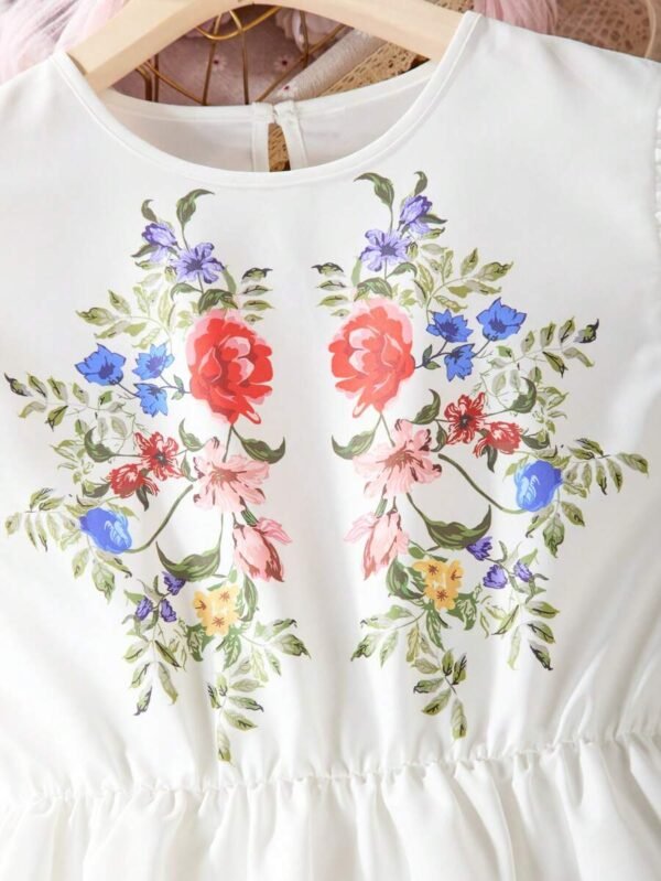 Vestido Casual De Manga Voladora Para Chica Adolescente - Imagen 3