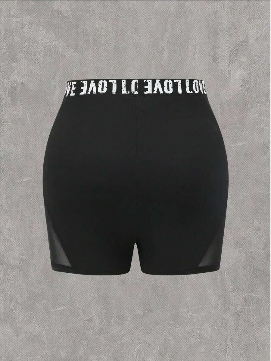 Leggings De Color S?lido Con Cintura El?stica Para Mujer De Talla Grande - Imagen 2