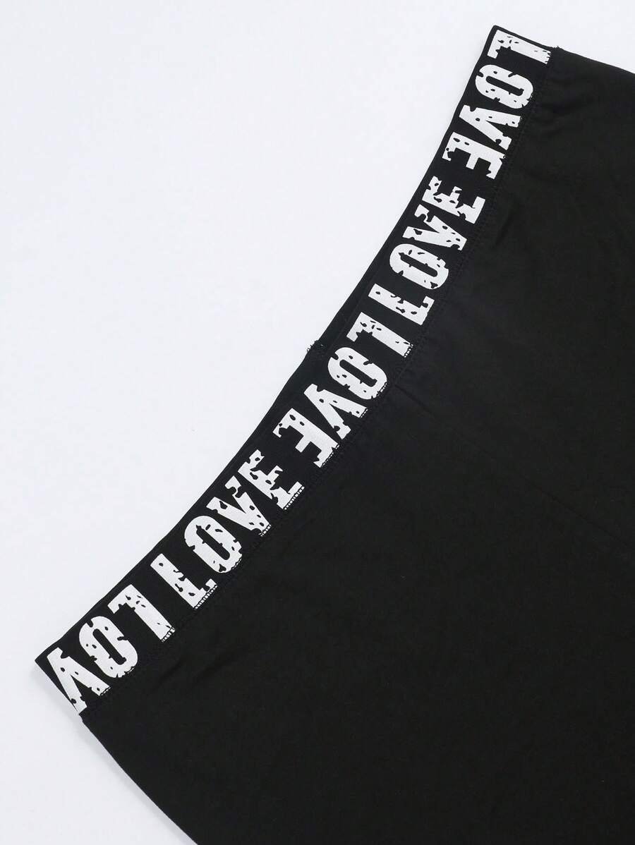 Leggings De Color S?lido Con Cintura El?stica Para Mujer De Talla Grande - Imagen 3