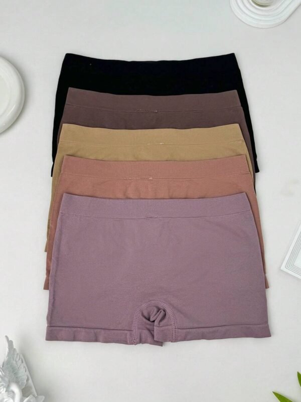 5 piezas Boyshorts unicolor simple - Imagen 2